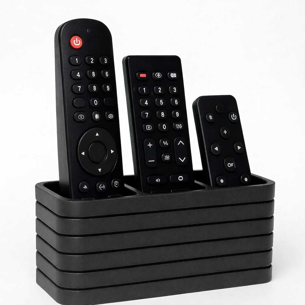 Suporte Organizador de Controles 3 Divisórias TV Ar Condicionado Rádio Moderno Prático Resistente