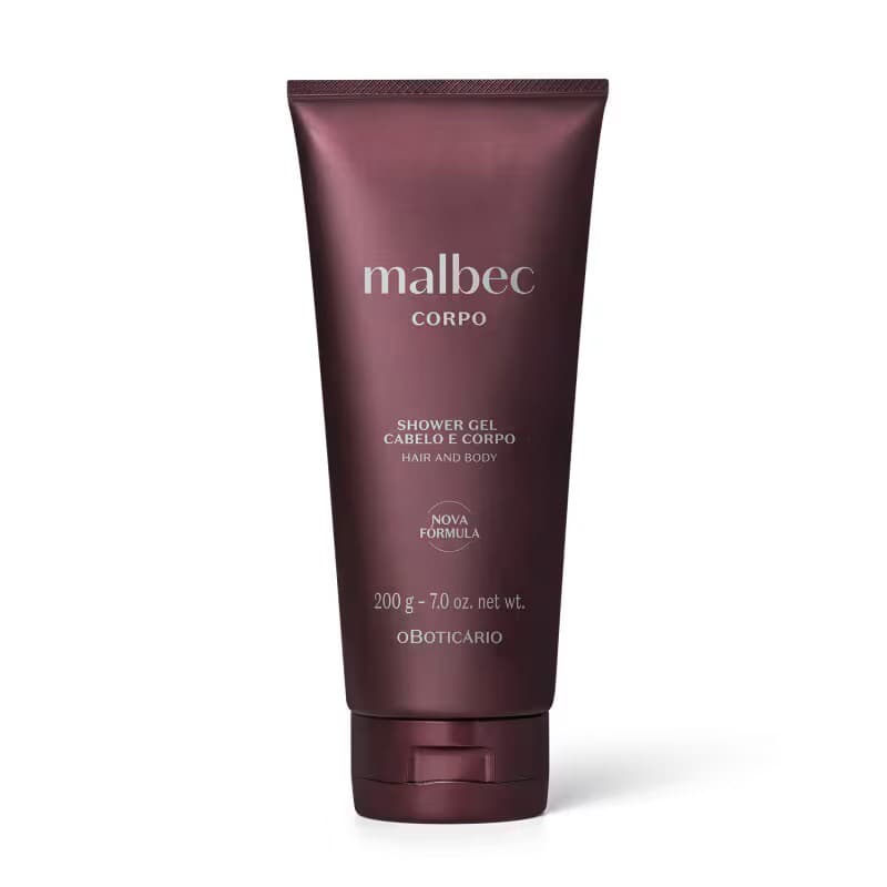 Shower Gel Cabelo e Corpo Malbec Tradicional 200g O Boticário Original