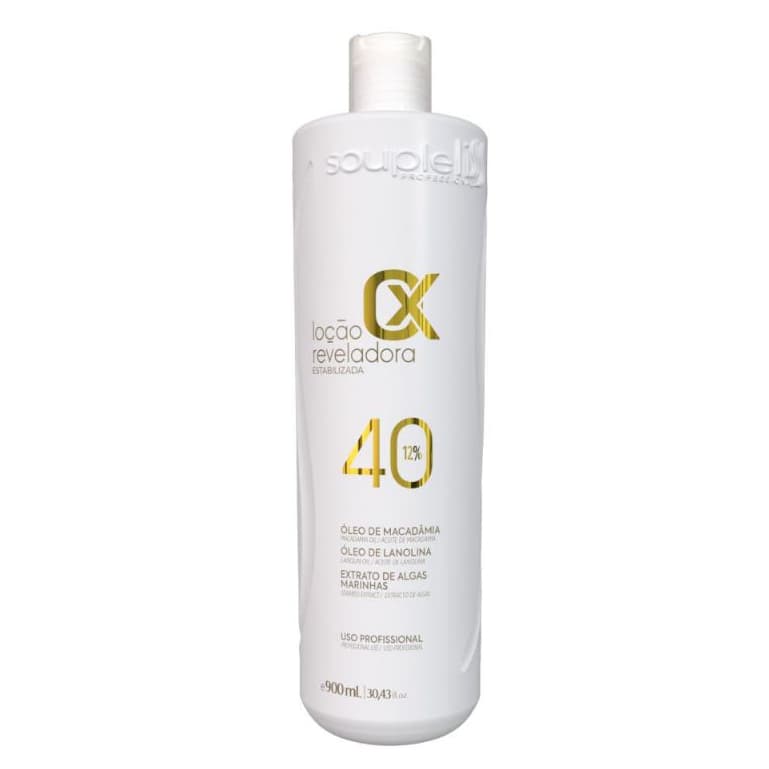 Oxigenada 40 volumes loção reveladora soupleliss 900ml ÁguaOxigenada