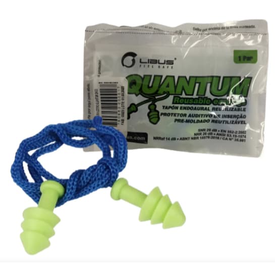 Kit 50 Protetor Auricular Ouvido Tipo Plug 14db Pré Moldado Verde/azul