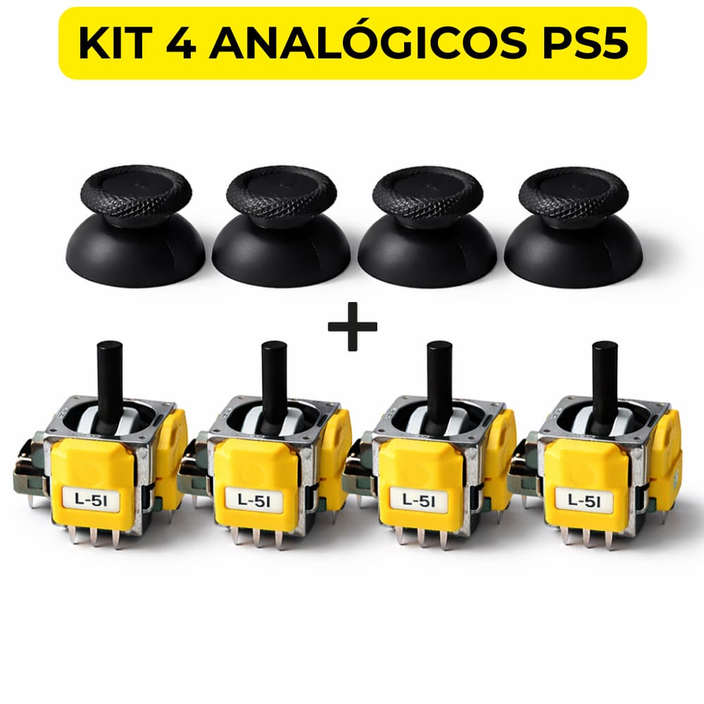 Kit 4 Analógico Hall Effect Magnético para Controle Ps5 Anti Drift 3D Sensor versão 6.0