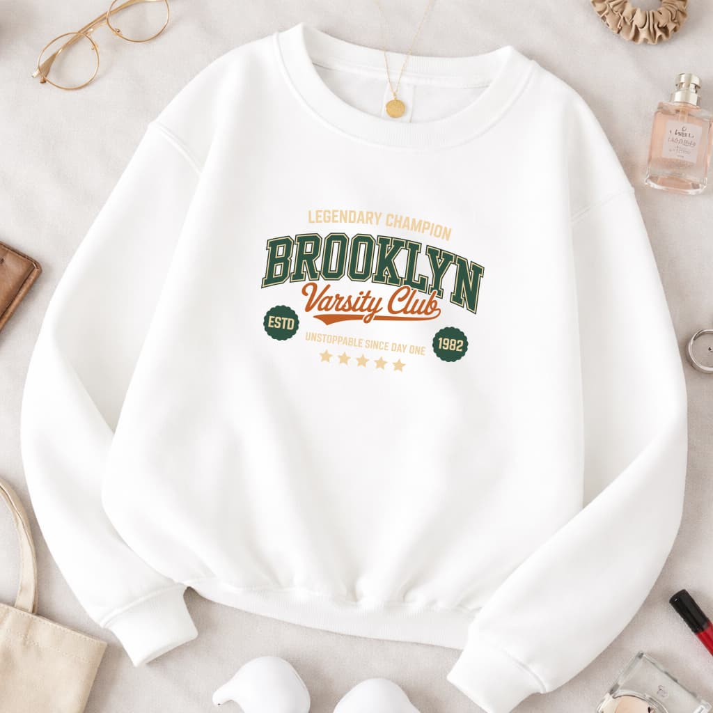 Moletom Feminino Estampado Estilo Suéter Gola Careca Gola Redonda Confortável