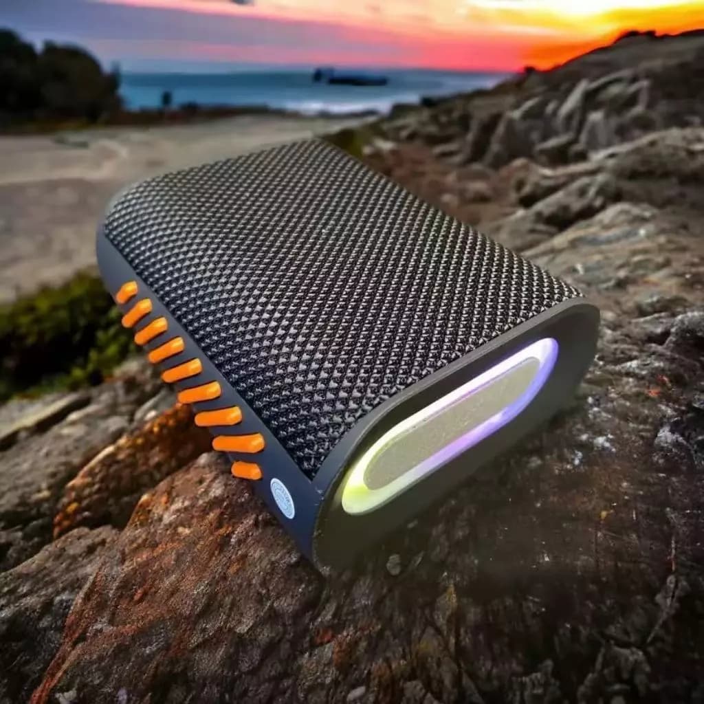 Caixa de Som Bluetooth Portátil Impermeável LED Rádio FM USB Original Altomex