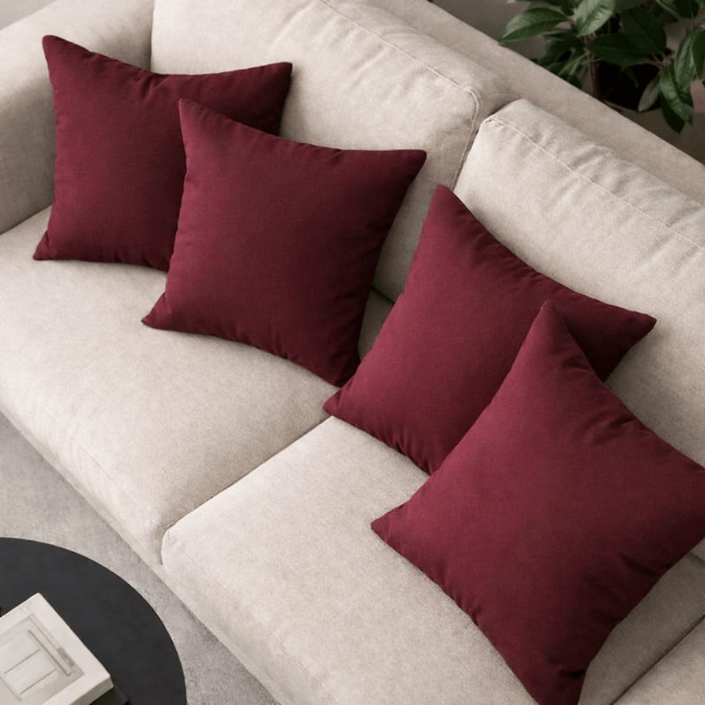 Kit 4 Capas de Almofada Decorativa 45x45 Lisa para Sofá Sala Quarto Moderna Luxo