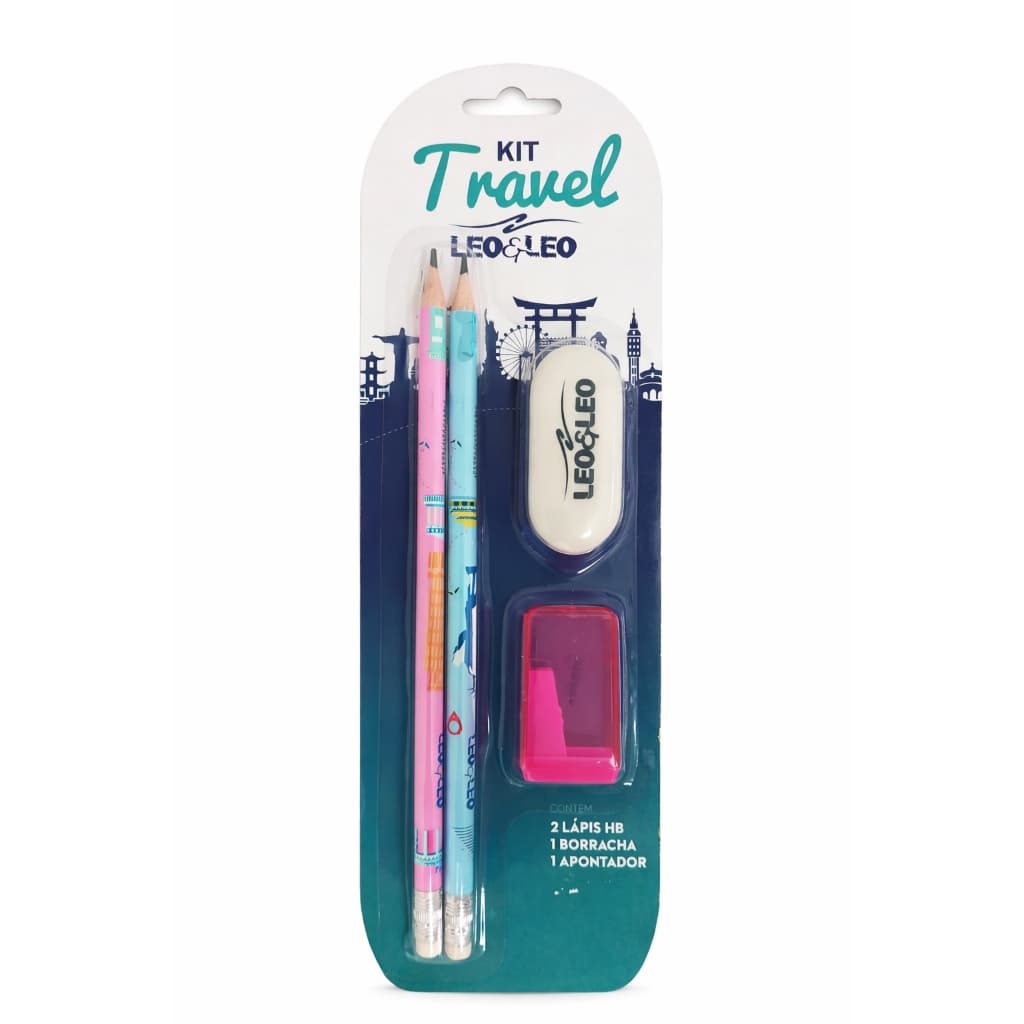 Kit de Lápis Grafite Travel Leo&Leo 2 lápis