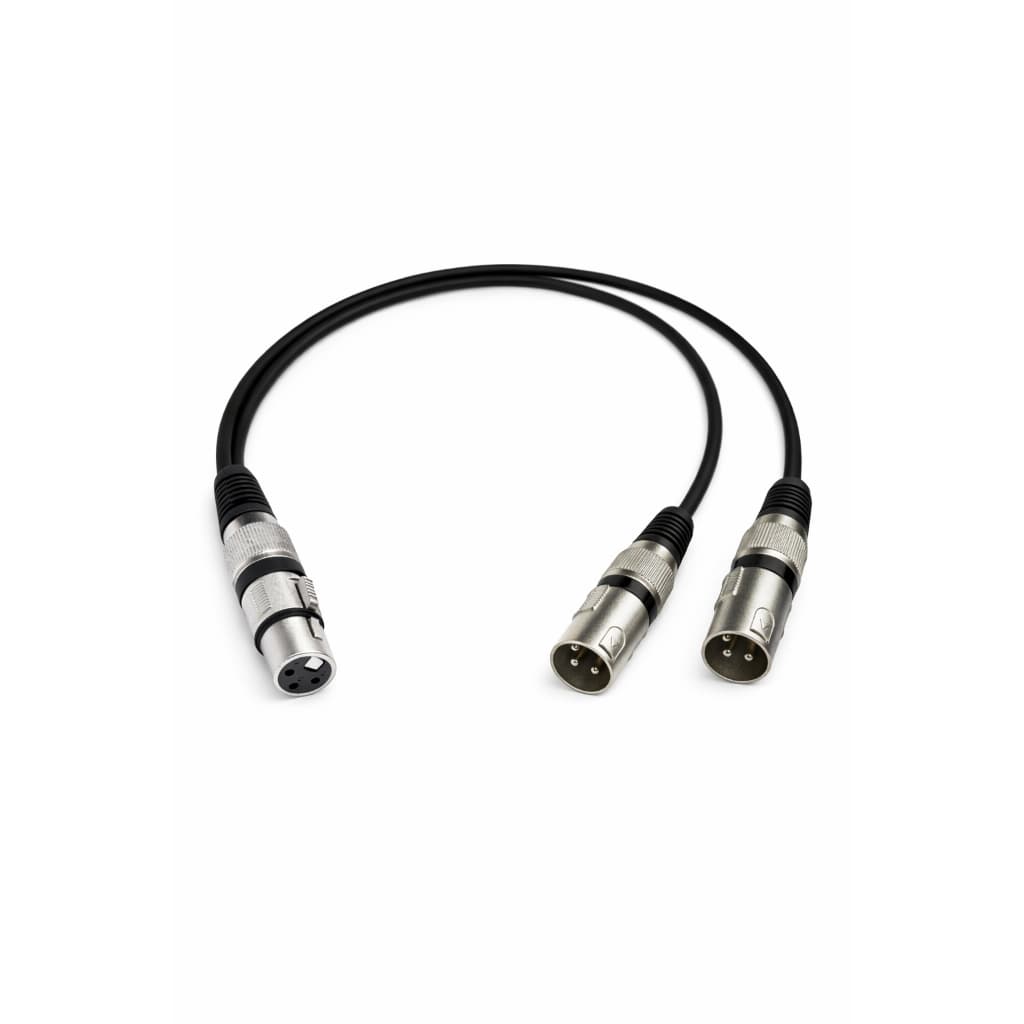 Cabo Splitter Y 1 XLR FÊMEA X 2 XLR Macho - Profissional Balanceado Vários Tamanhos