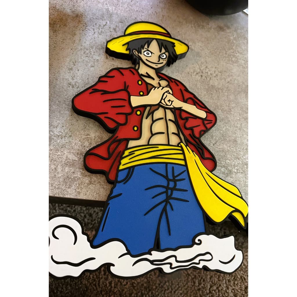 Luffy – One Piece – Enfeite de Parede 35cm – Decoração Geek em PLA