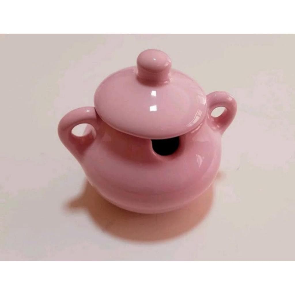 Açucareiro De Cerâmica  Rosa