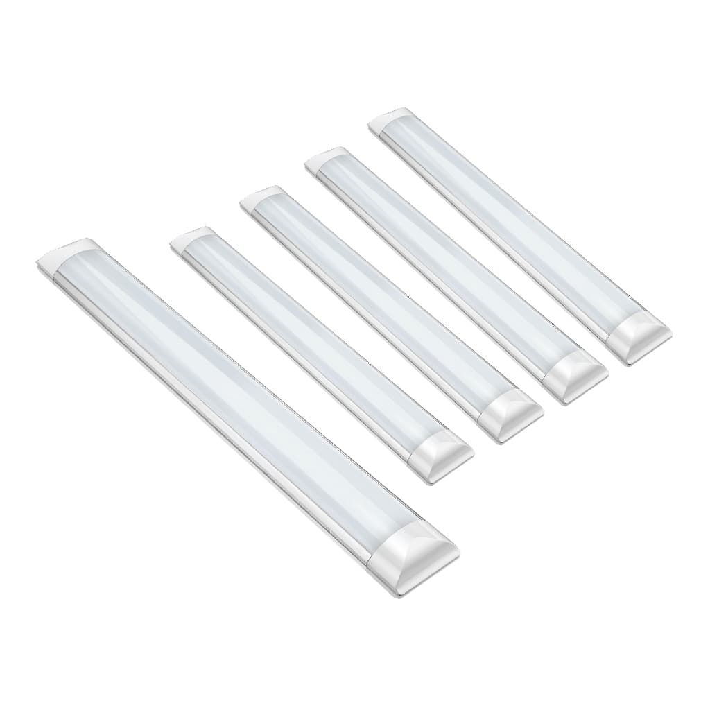 kit 5un 18w Luminária Slim 60cm branco/ amarelo/ neutro Tubular Sobrepor