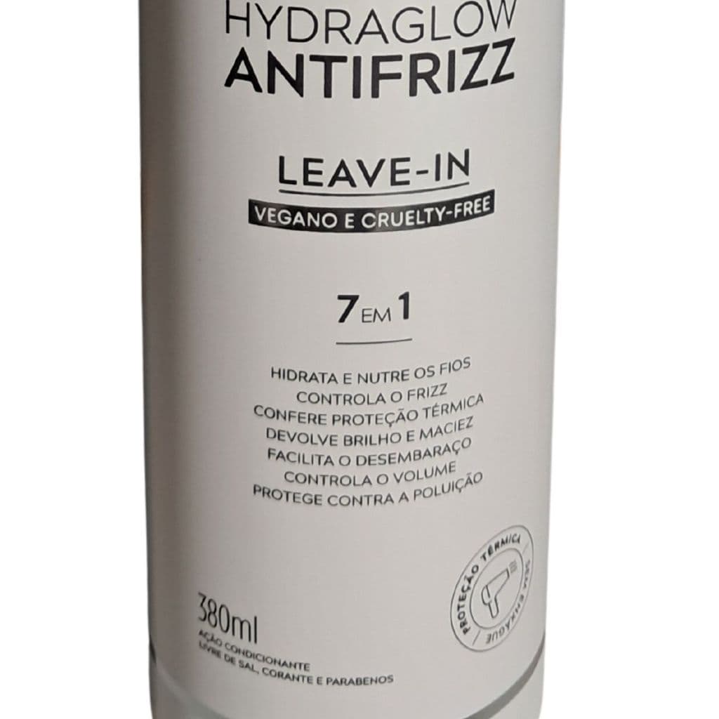 Leave-in Antifrizz 7 em 1 Hydraglow Brillé– Controle de Frizz, Proteção Térmica, Hidratação e Brilho