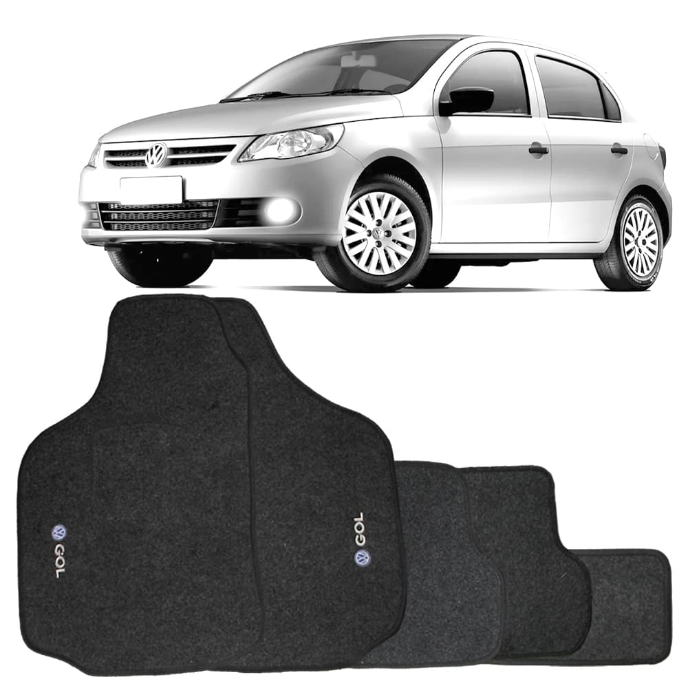 Jogo Tapete De Carpete Automotivo Universal 5 peças Volkswagen gol g1 g2 g3 g4 g5 g6 g7