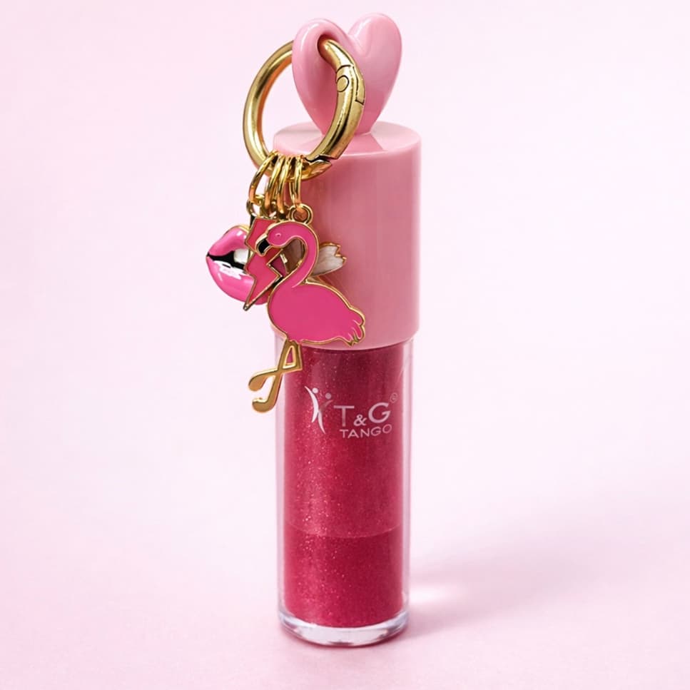 LIP HONEY ROSA GLOSS ROSA HIDRATANTE COM CHAVEIRO FLAMINGO – BRILHO LABIAL PINK PERFECTION