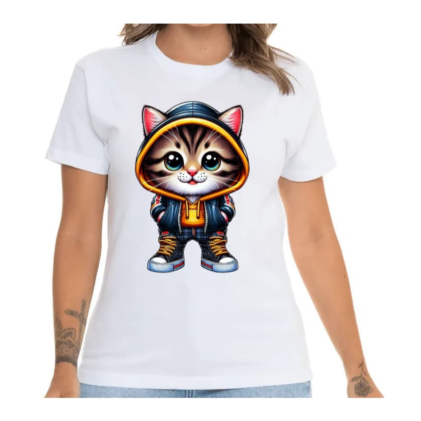 Camiseta Feminina Mãe de Pet Gatinho Blusa Camisa Gato Moleton