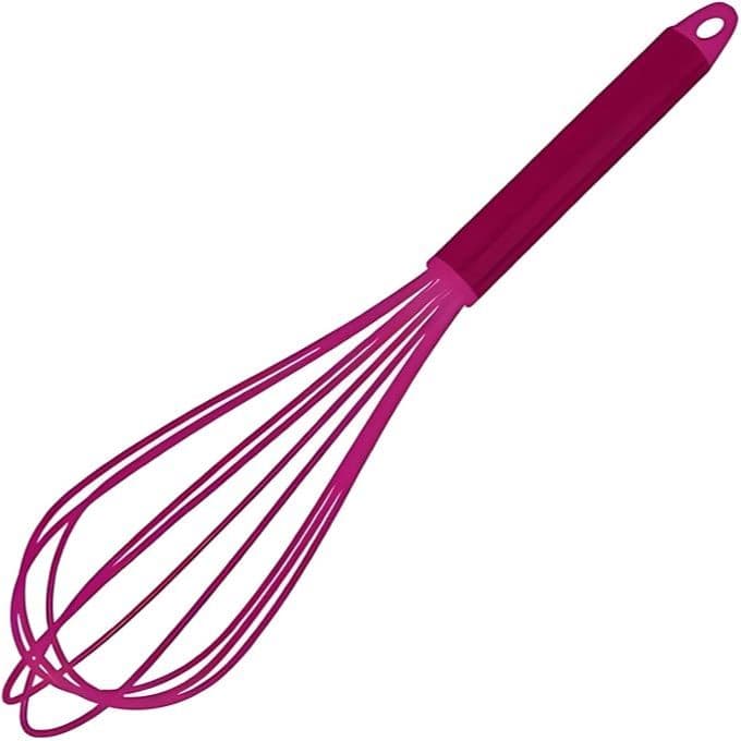 Batedor Fuê em Silicone Flexível 30cm Ideal para Confeitaria