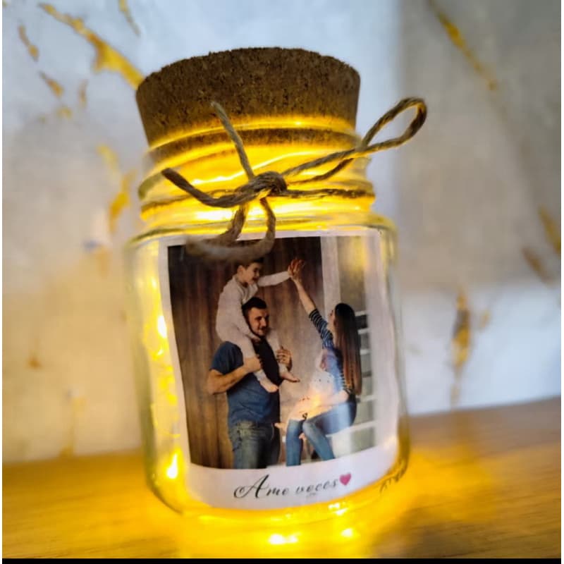 Luminária LED Personalizada com Foto com 3 Modos de Luz e Bateria Removível