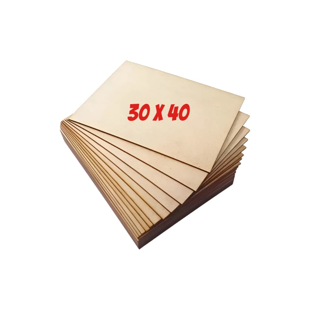Kit 10 20 50 Un 30 x 40 Chapa  MDF Cru 3mm Para Quadros Decorativos Porta Retrato Artesanato