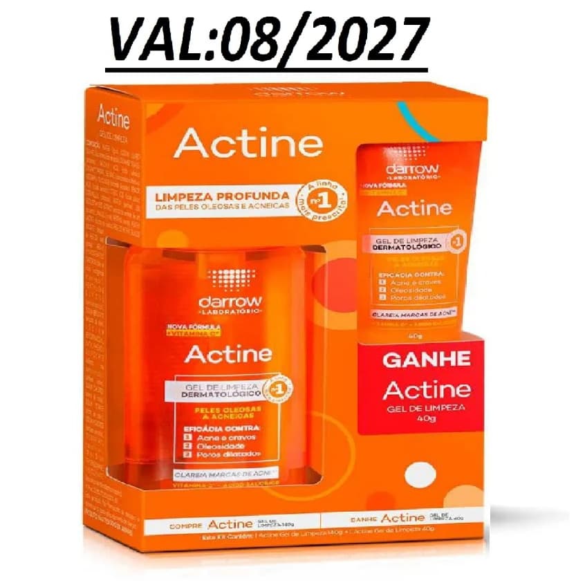 Kit Actine Darrow Gel de Limpeza 140g + Gel de Limpeza 40g