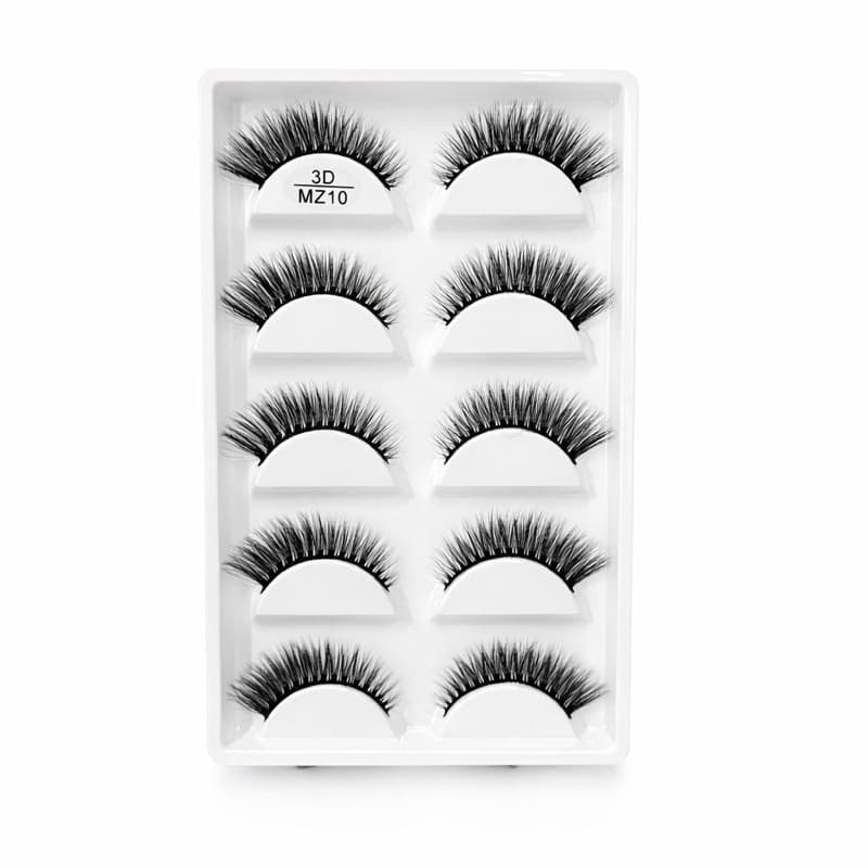 Cilios postiços 3D MZ10 - cartela 05 pares