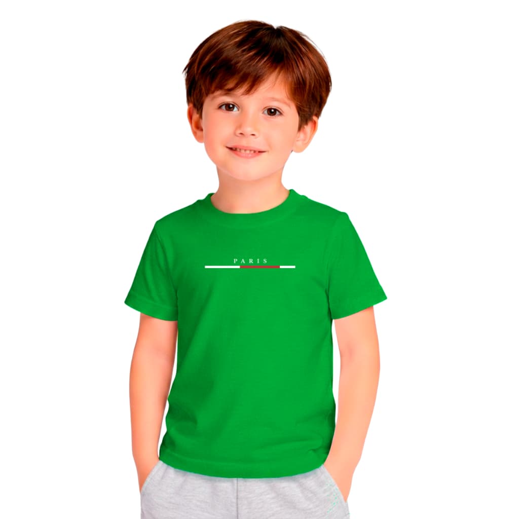 Camiseta Infantil Unissex Estampada 100% Algodão Fio 30.1 Premium Varias Cores Promoção