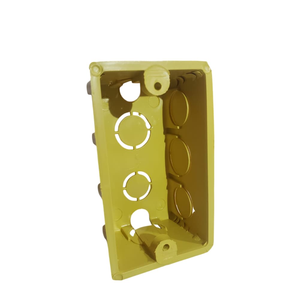 Caixa de Luz 4x2 Amarela Bianplast Padrão Tigre – Kit 10, 20 ou 50 Unidades