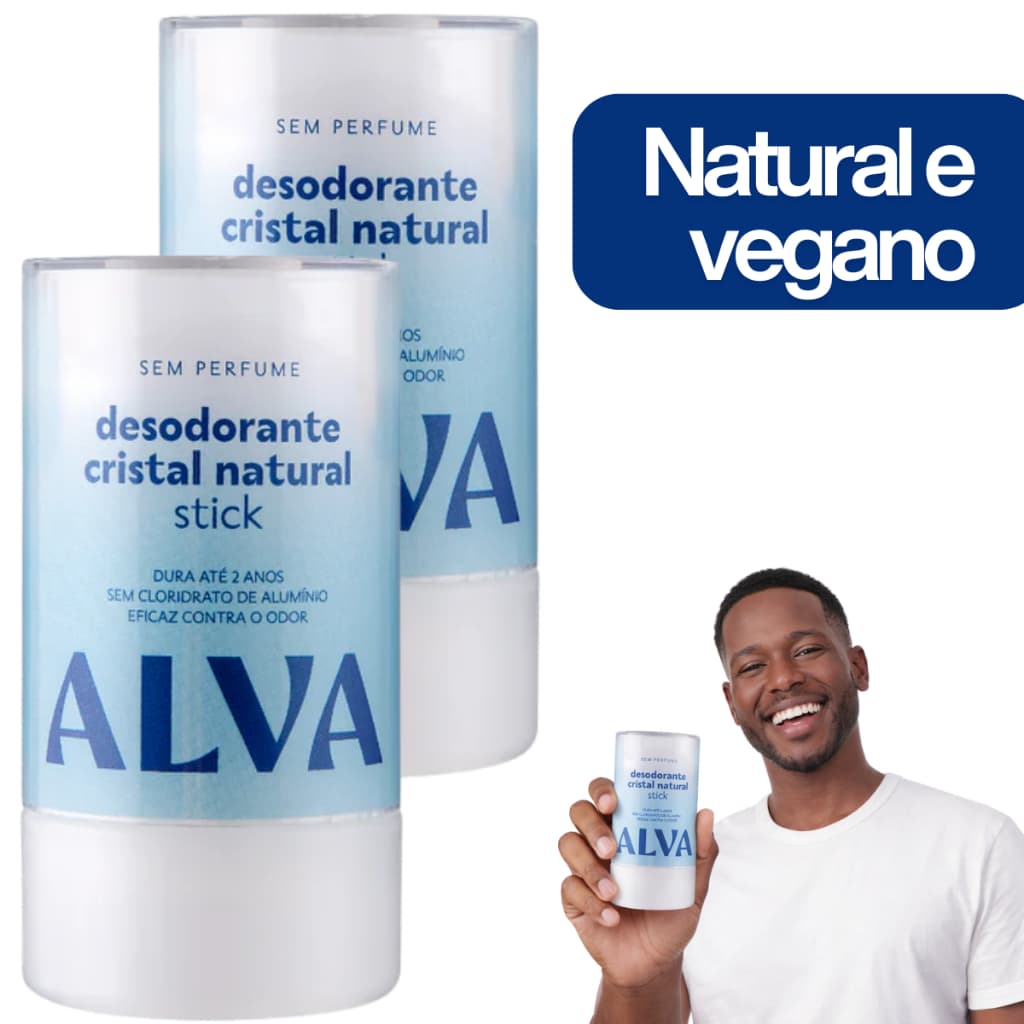 DESODORANTE CRISTAL ALVA KIT 2UN 120G CADA