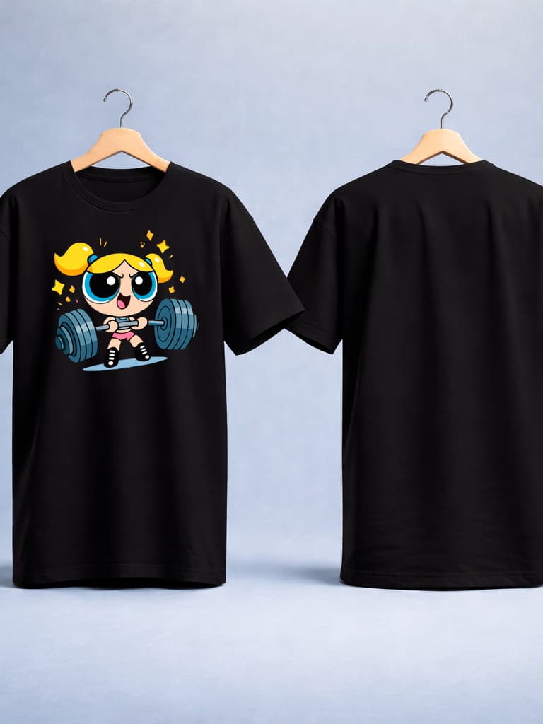 Camiseta Femininas Meninas Super Poderosa Academia Fitness Algodão Lindinha Confortavel Rapido