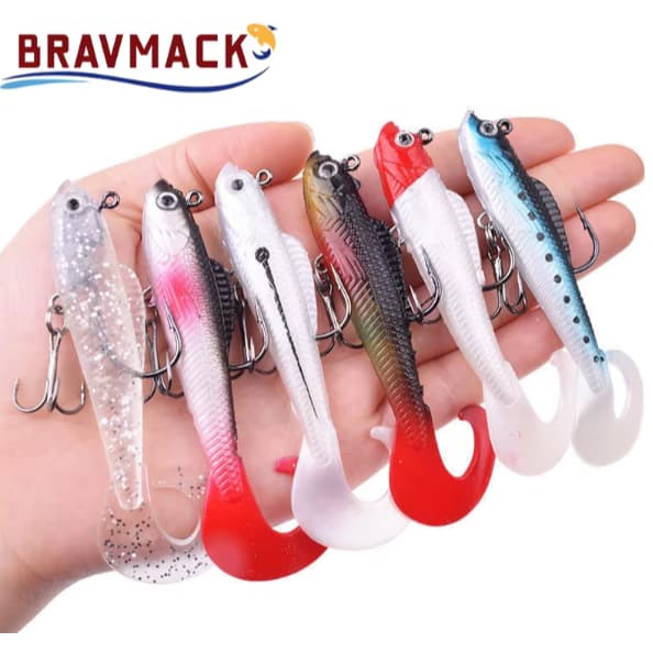 🎣 Isca Soft 9cm com Cabeça Plombada Interna – Nado Realista e Alta Vibração