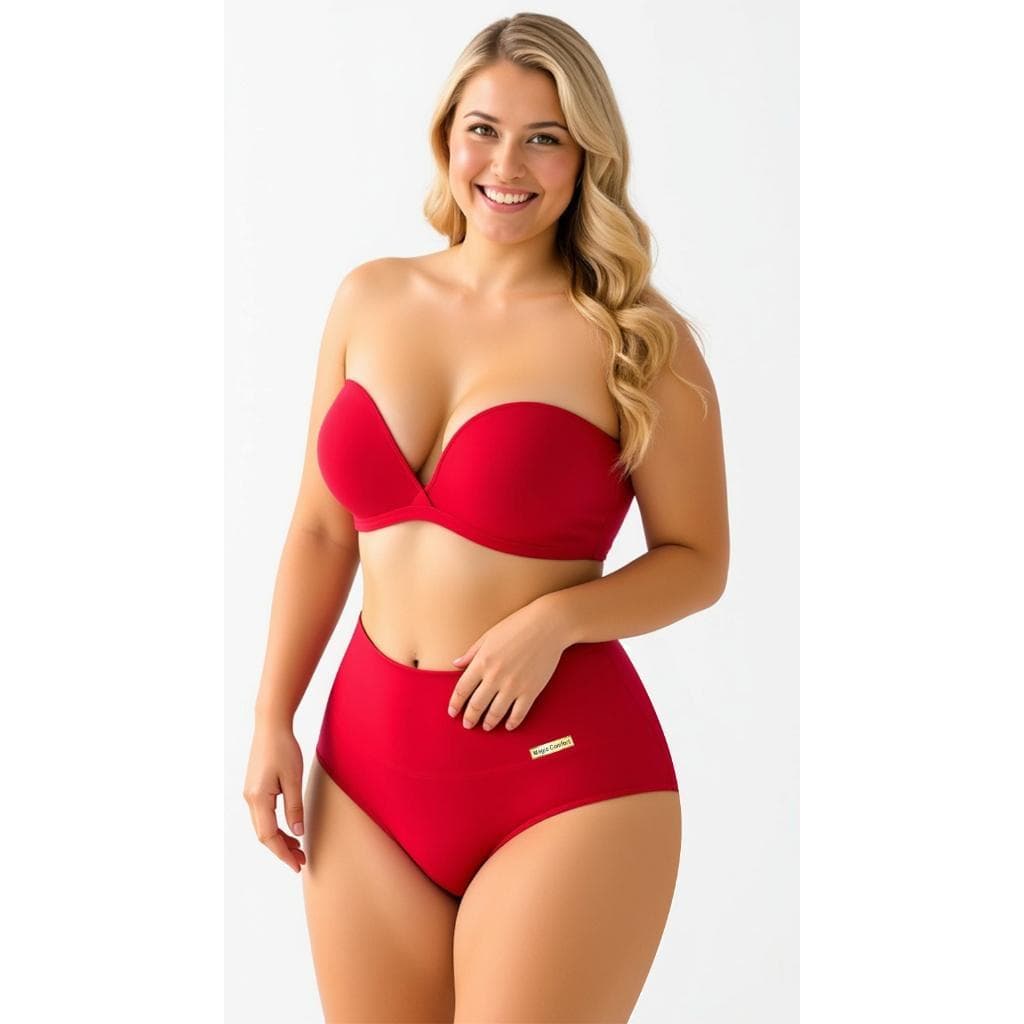 Kit 3 Calcinha Cós Alto Confort Feminina Modeladora Cós Duplo Microfibra Confortável