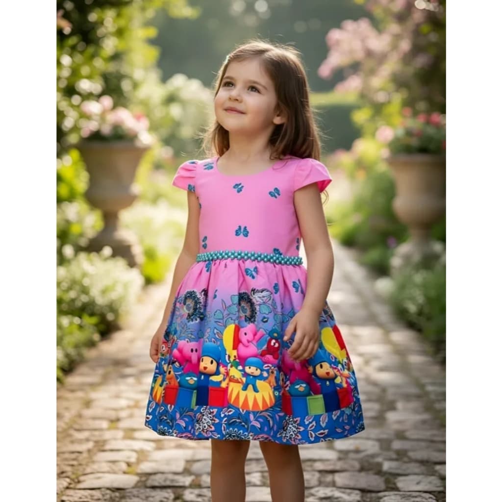 Vestido Pocoyo Luxo Pérolas
