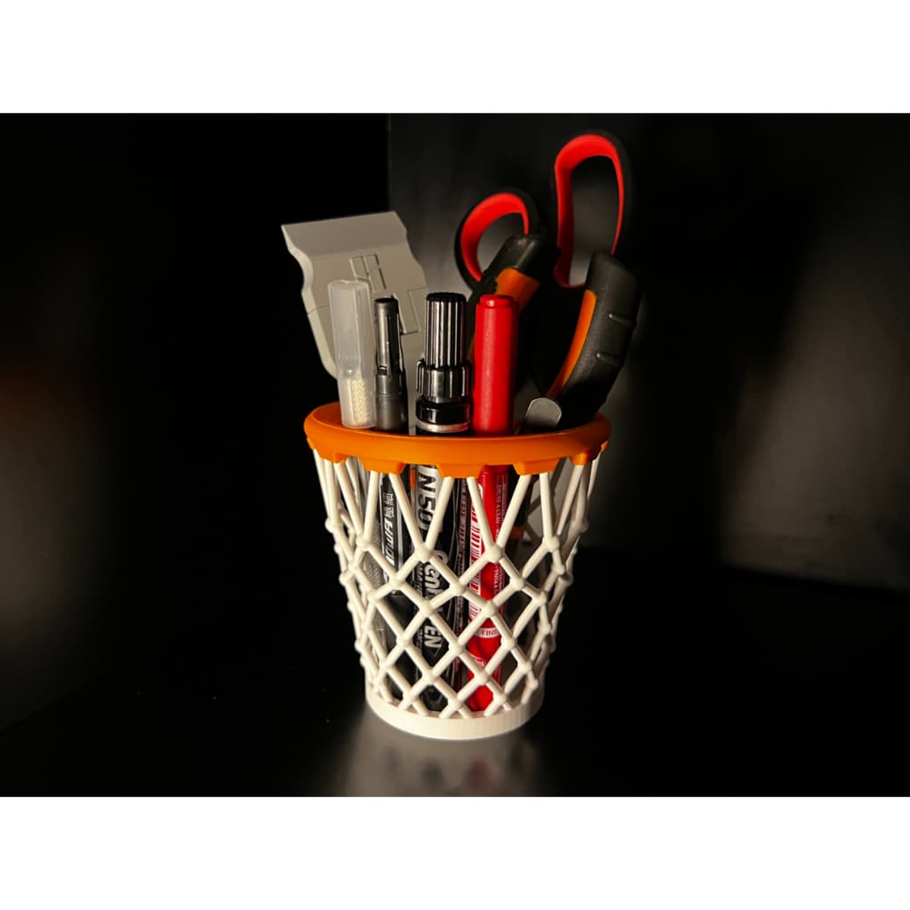 Porta Lápis Cesta de Basquete Organizador de Mesa Decorativo