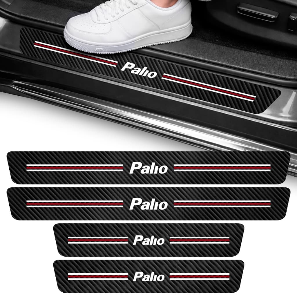 Kit Soleira Vinil Adesivo Proteção Palio 4 Portas Carro