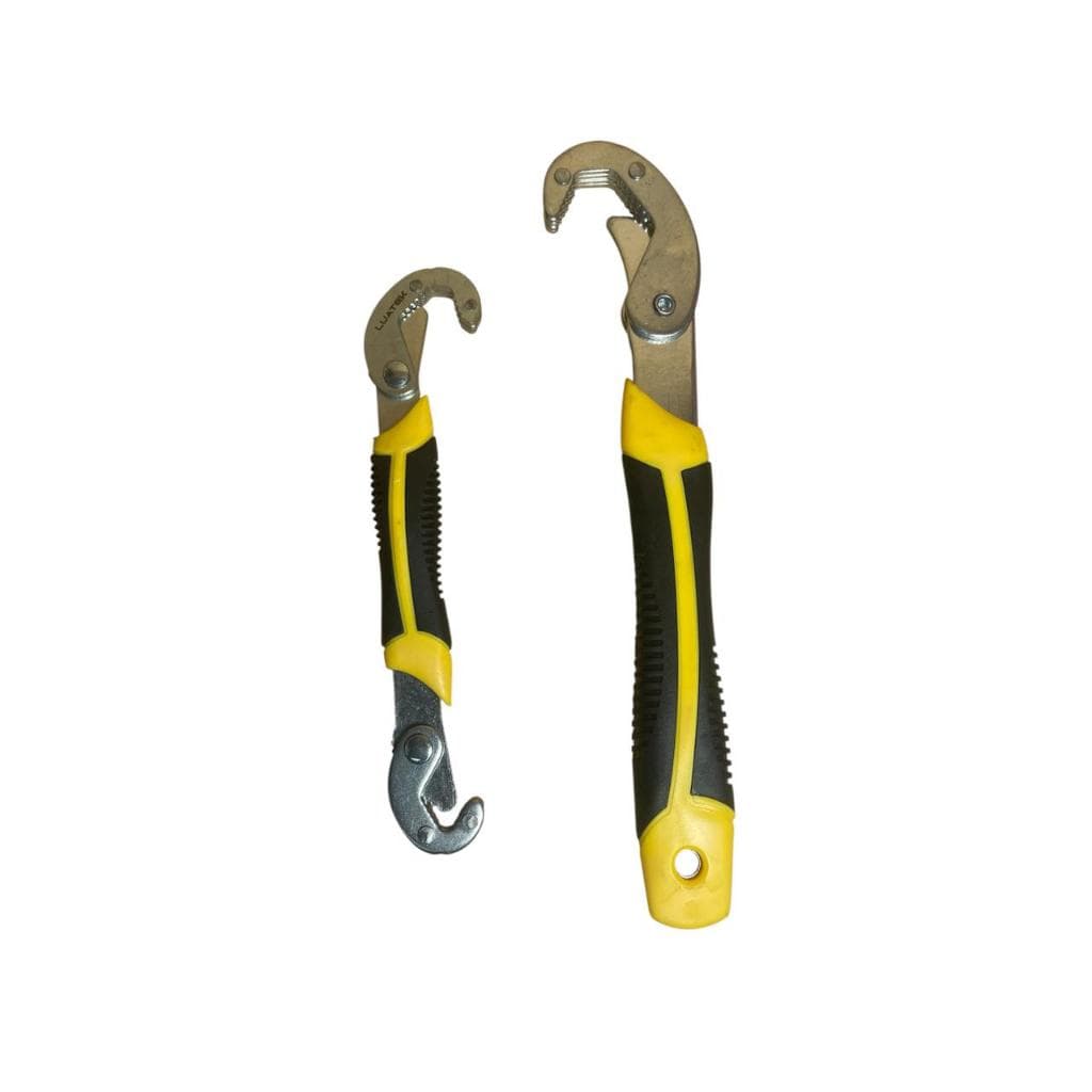 Kit 2 Chave De Grifo Chave Inglesa Multifuncional Ajustável Amarelo
