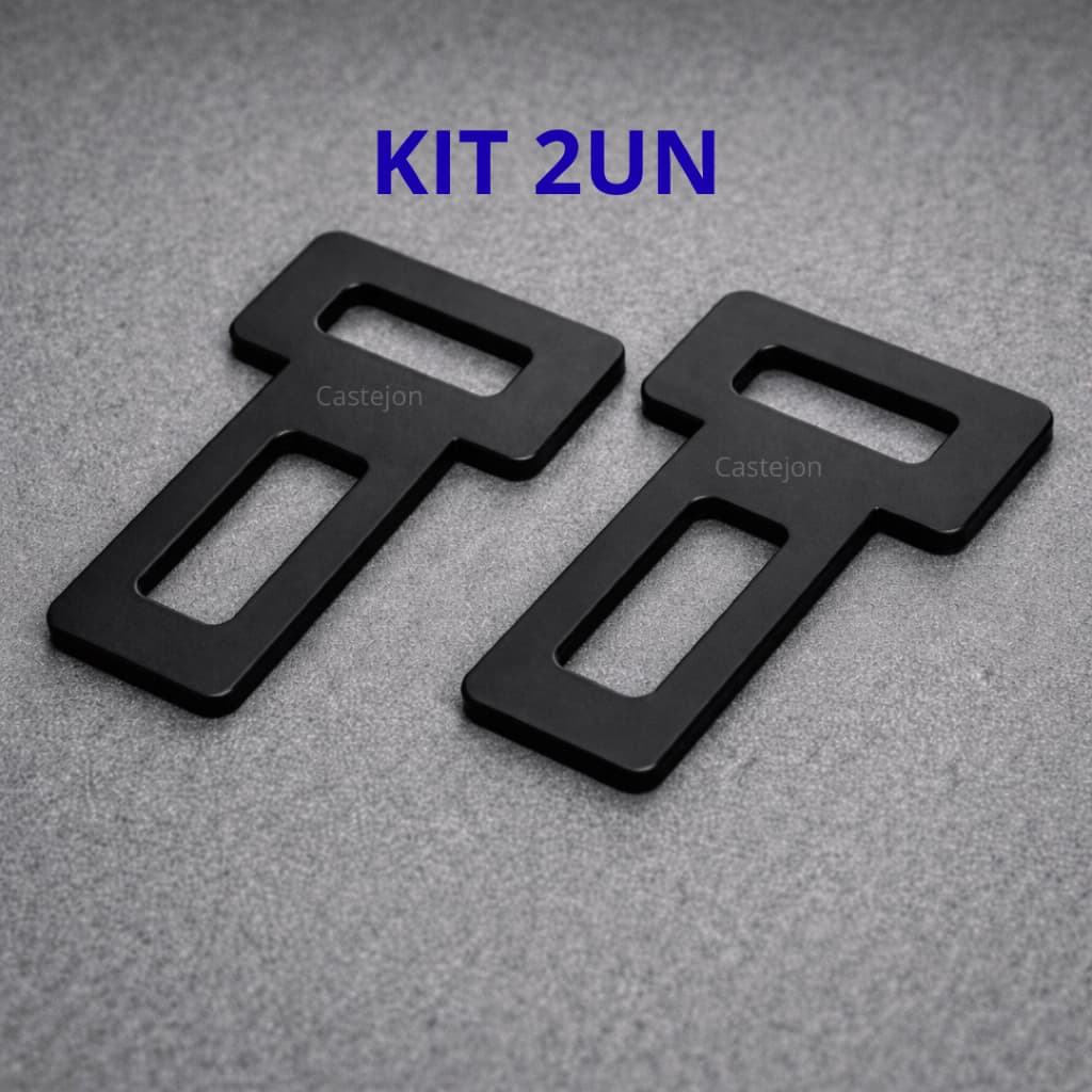 Kit 2 Fivela Lingueta Clip de Cinto de Segurança Silenciador Cancelador de Bip Universal Carro Caminhonete Caminhão