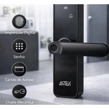 Modernize sua porta com a Fechadura Digital ATEK uma solução completa que combina segurança avançada