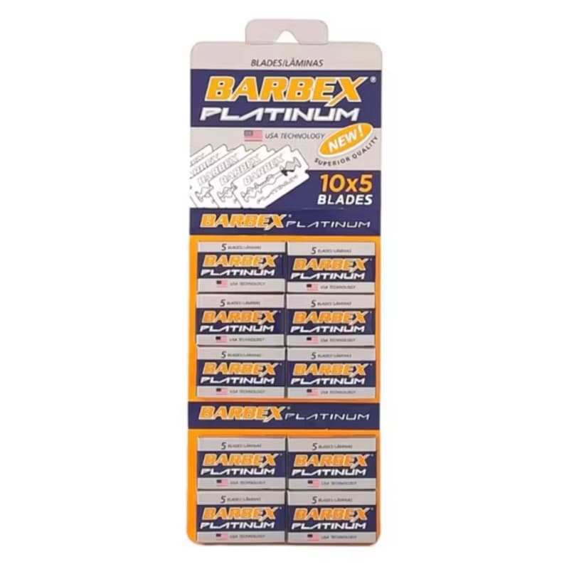 Lamina para barbear barbex platinum 01 carteira c/ 50 unidades