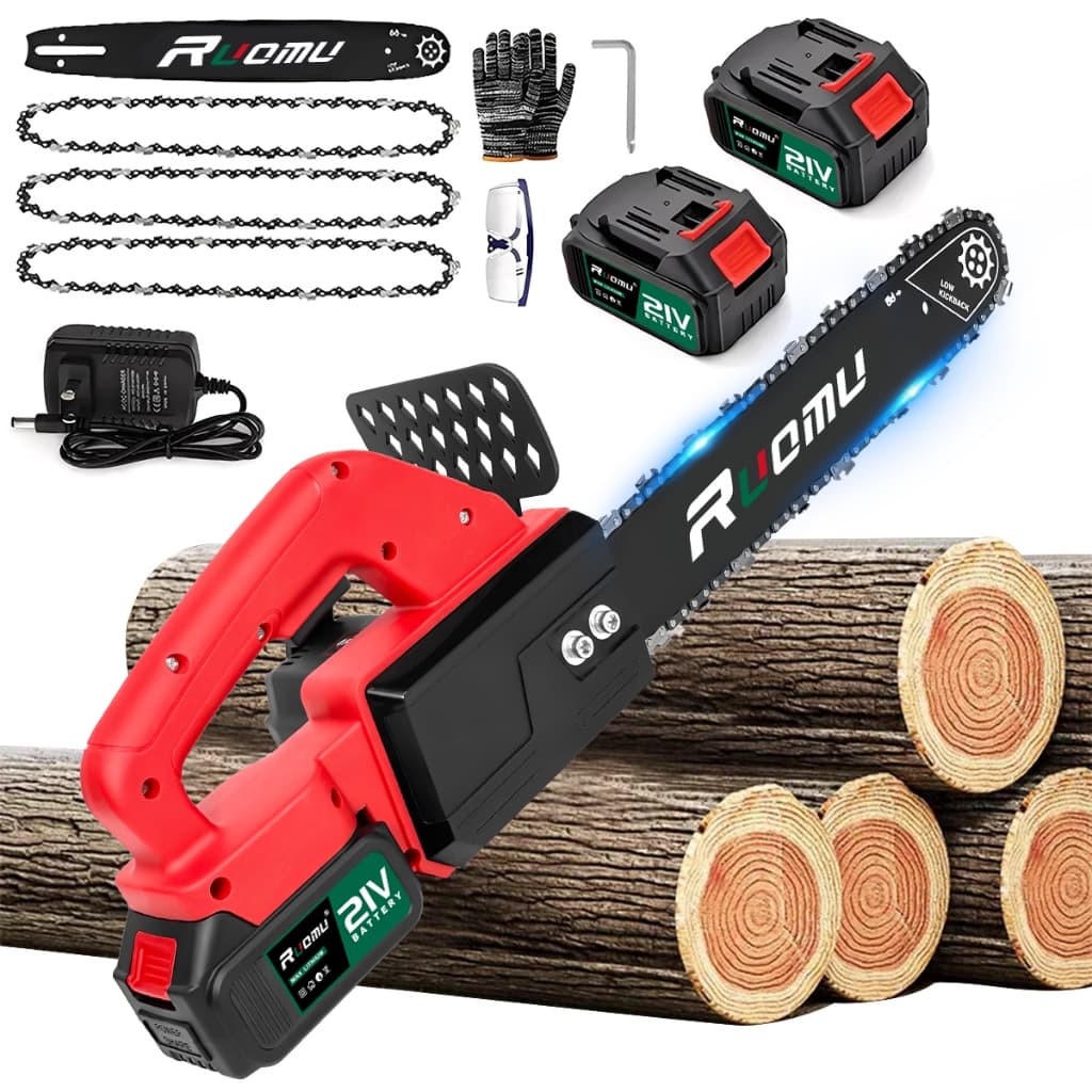 MotoSerra Elétrica 12 Polegadas Brushless Profissional Sem Fio Com Duas Baterias