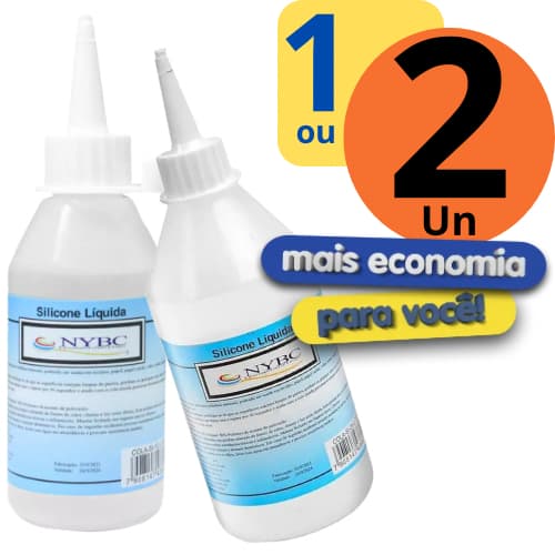 Cola Silicone Líquida Transparente 100ML NYBC (1, 2 ou 3un)