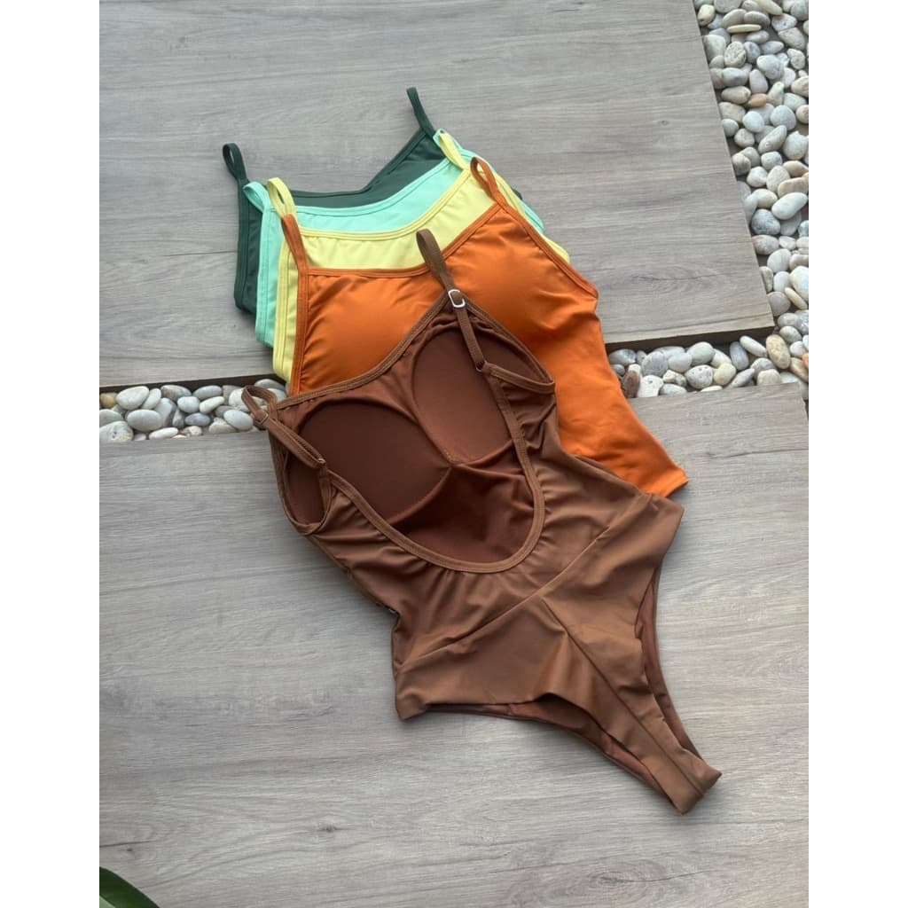 Body Maiô Regatão Poliamida Fio Duplo Com Bojo Casual e Praia