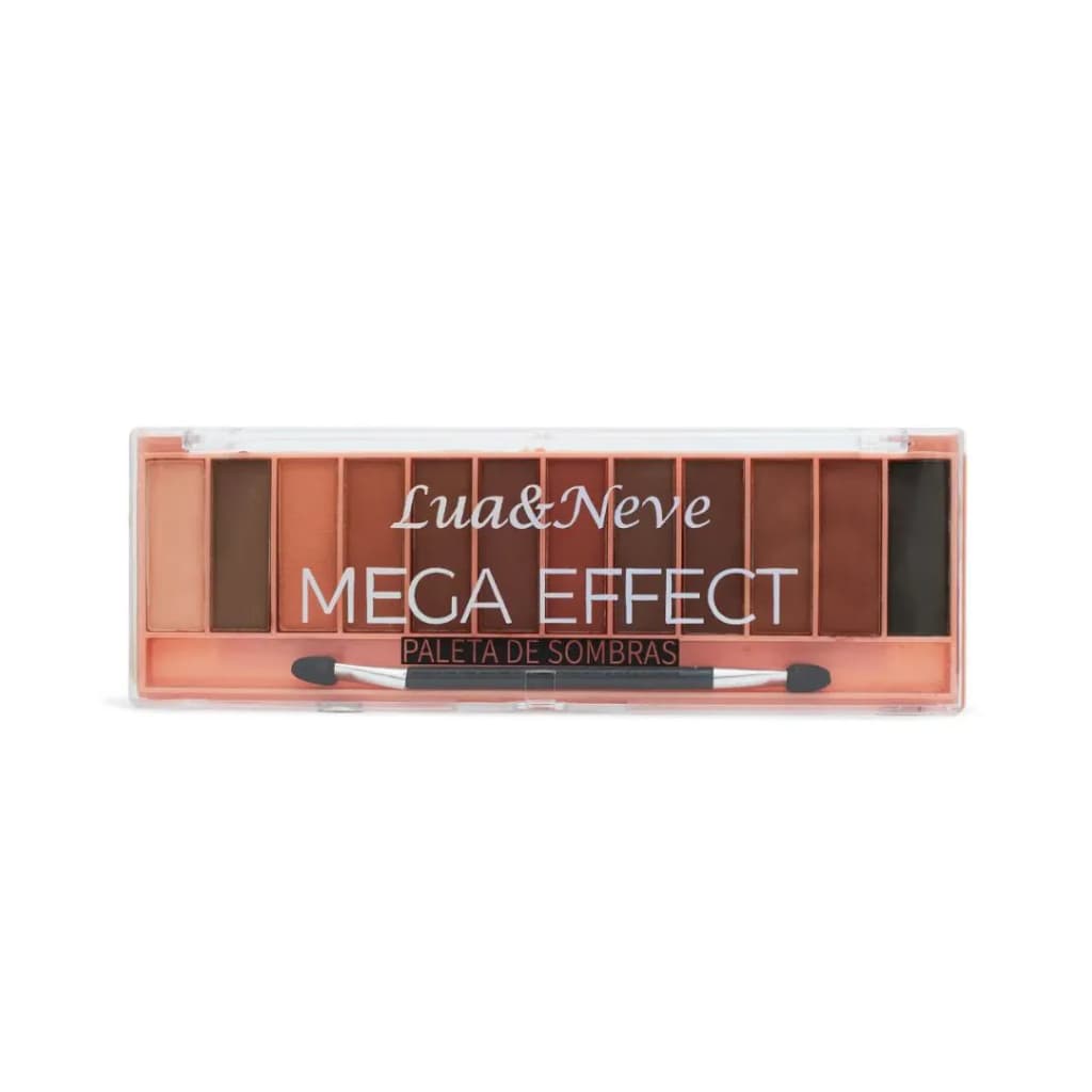 Paleta de Sombras Mega Effect 12 Cores Neutras e Terrosas – Alta Pigmentação e Longa Duração Lua & Neve
