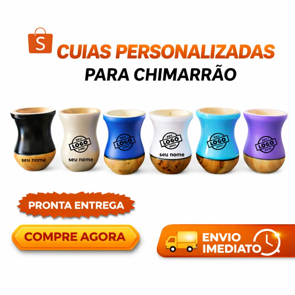Cuia de Madeira Personalizada para Chimarrão com Nome Gravação a Laser