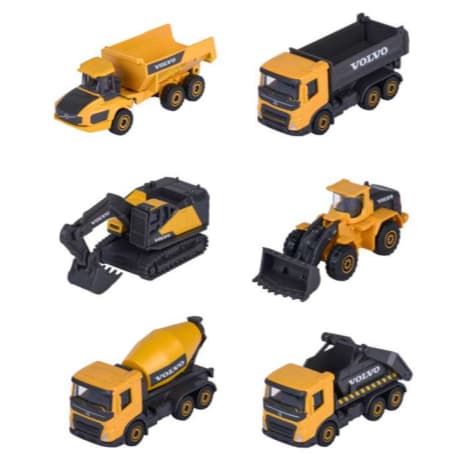 Miniatura Majorette Volvo Construction Premium Cars 1/64 - Tratores e Caminhões - Vários Modelos