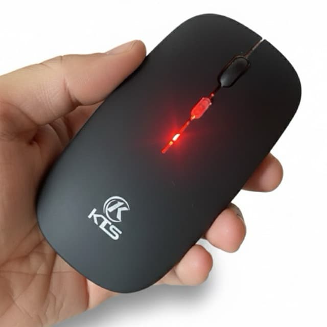 Mouse Sem Fio Ultra Slim LED RGB Óptico 2.4GHz - Design Ergonômico e Conexão Estável