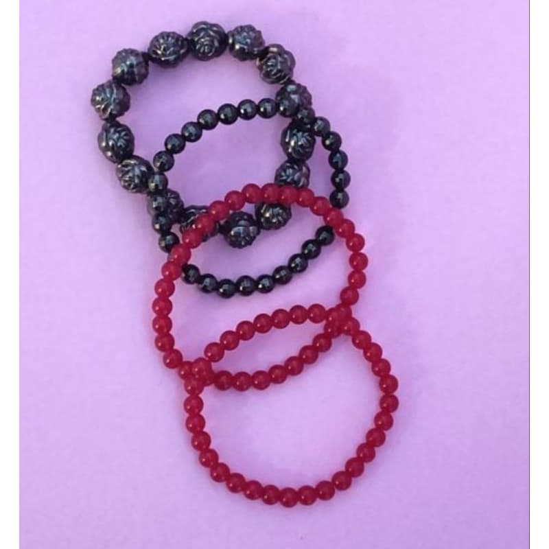 4 pulseiras de missangas adulto