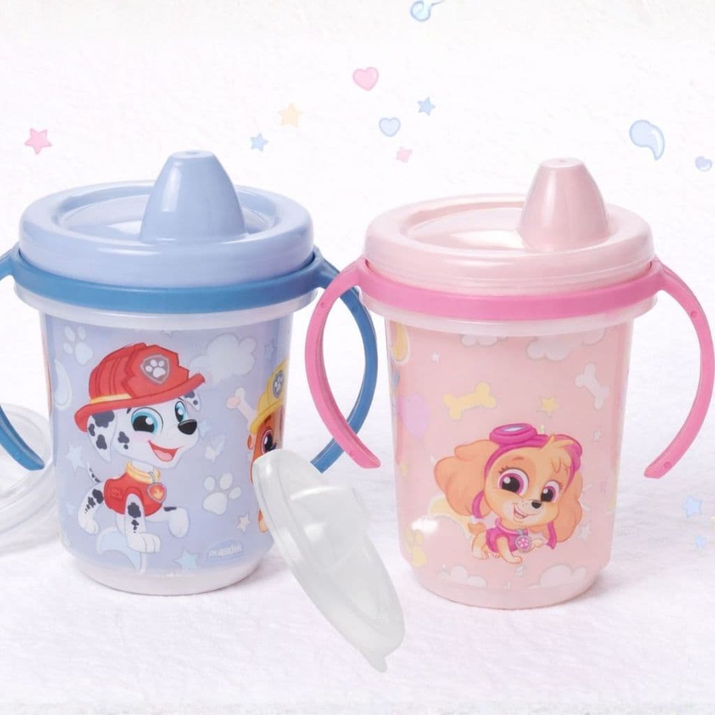 Plasútil Caneca Copo Treinamento Patrulha Canina 330ml Alça Transição Bebê Infantil