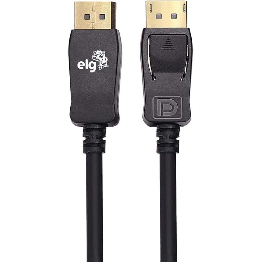 Cabo DisplayPort Premium Para Alta Performance, Suporta 8K, UHDTV, Versão 1.4V, 240Hz, Ultra High Speed 32,4Gbps, 2 Metr