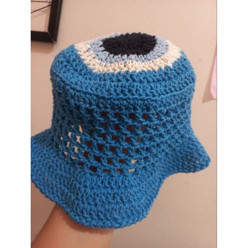 bucket hat de croche chapéu de crochê olho grego