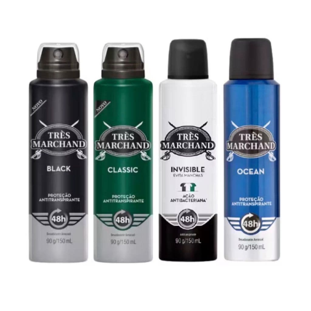 Desodorante Aerossol Antitranspirante Très Marchand Masculino 150ml