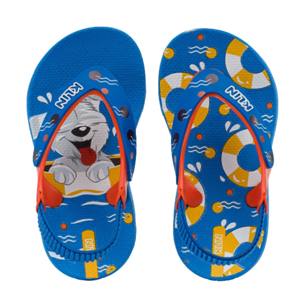 Chinelo Infantil Masculino klin Acqua Sandália de Dedo Com Elástico Para Menino 442131