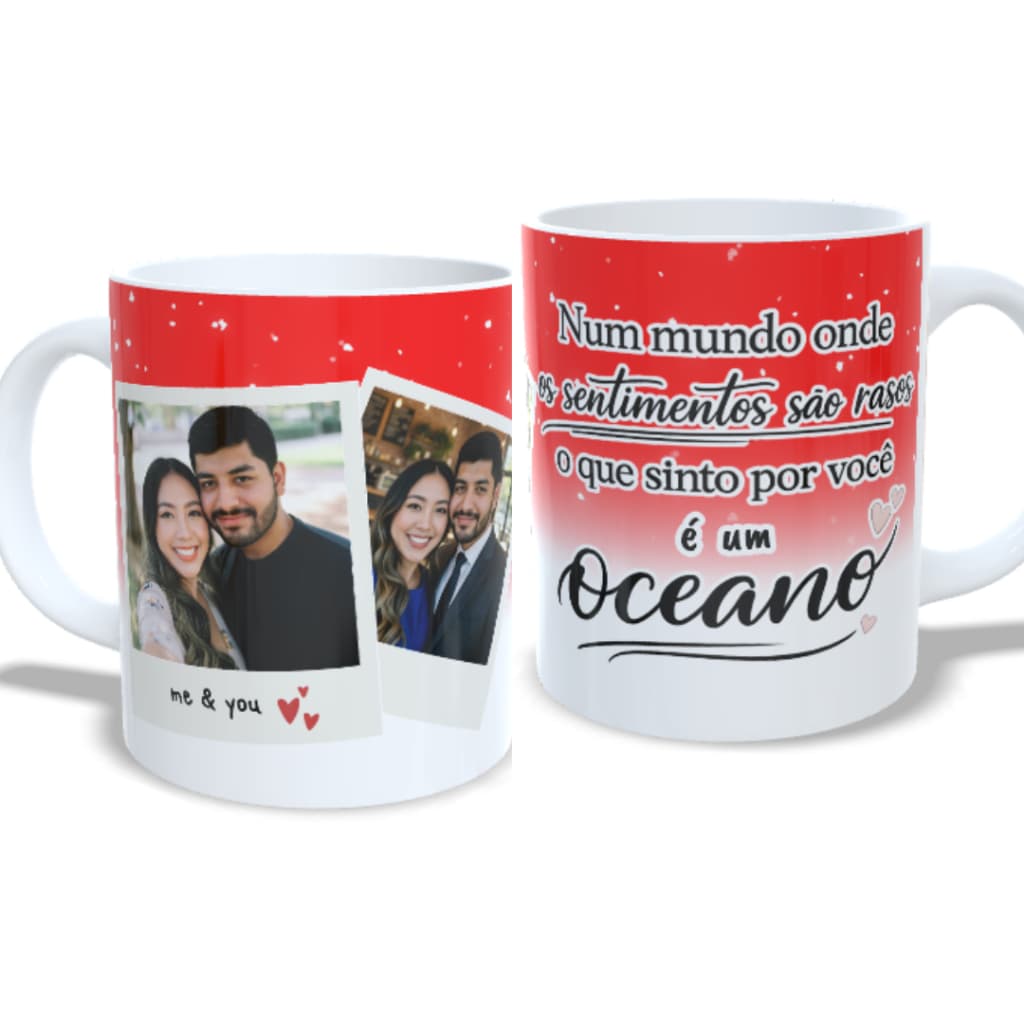 Caneca Personalizada Com Sua Foto Casal Presente Dia dos Namorados