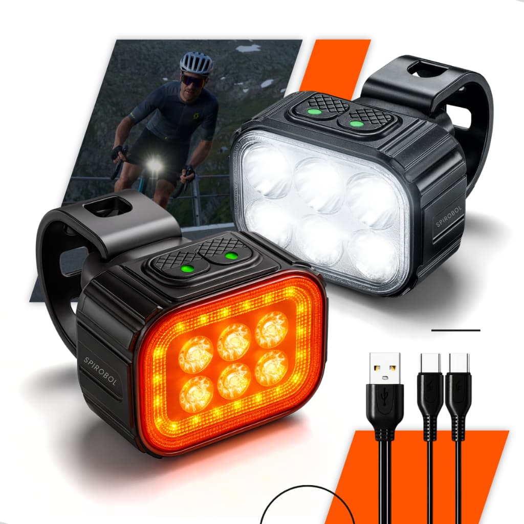 Kit Farol Lanterna Bike Led Recarregável Bicicleta Forte dianteira traseira potente a prova d'água